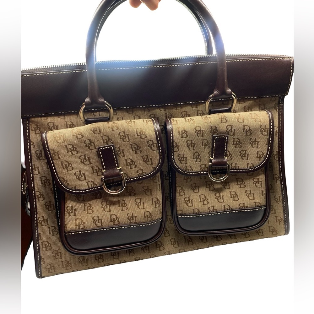Dooney & Bourke Tan and Brown Briefcase